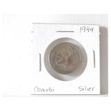1944 CANADIAN QUARTER SILVER COIN