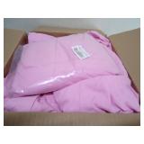 LOT 6 PINK FITTED SHEETS SIZE UNKNOWN LIKELY TWIN