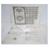 VINTAGE CANADIAN BANK OF COMMERCE CHEQUE+ OLD BOND