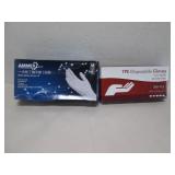 LOT OF 2 BOX DISPOSABLE GLOVES