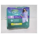PACK OF NEW WOMENS DEPEND UNDERWEAR SIZE L