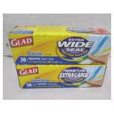 LOT OF 2 PACK OF MEDIUM FREEZER BAGS