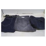 LOT OF  3 GUC ASSORTED JEANS SIZE 32, 18, 14