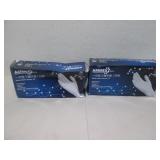 LOT OF 2 BOXES WHITE NITRILE GLOVES-M