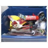 STORAGE BIN WITH CONTRACTOR'S SUPPLY, TOOLS, ETC