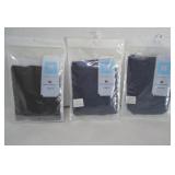 LOT OF 3 BLACK CAPRI LEGGINGS DISTRESS PACKAGE