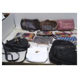LOT ASSORTED USED LADIES PURSES, WALLETS