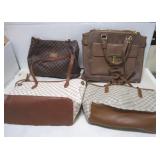 LOT ASSORTED USED LADIES PURSES, HANDBAGS