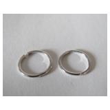 PAIR OF SMALL HOOP STERLING SILVER EARRINGS