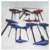 VARIOUS T-HANDLE HEX KEYS
