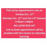 PICK UP INFORMATIONS