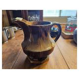 Stoneware Pitcher Damaged 8"x9"
