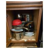 Contents Of Cabinet Pots And Pans Corningware