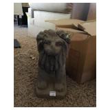 Rock Lion Statue Damaged 14"x6"x12"