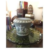 Jasperware Bowl Planter Gray- 4.5"x4" Dia.