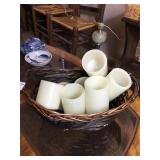 Basket Of Candles Battery Operated