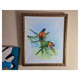 Painting Of Parrots By C.Jeffares