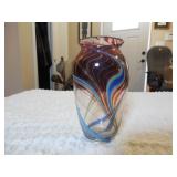Purple Swirled Glass Vase