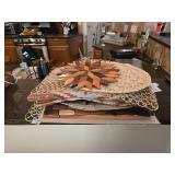 Place Mats Wooden Fabric Straw
