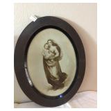 Woman With Baby In Oval Frame