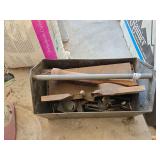 Tool Carrier With Tools Hammers Wrench Miter Box