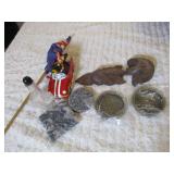 Basket, Wooden Bowl, Coasters, Bottle