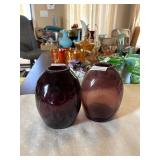2 Glass Vases