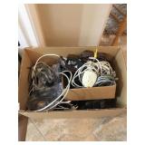 Two Boxes Of Electronic Cords, Chargers