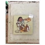 Hand Painted Ceramic Tile By Cleo Teissedere
