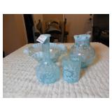 Opalescent Blue Glass Bowl