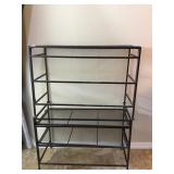 Metal Table With 2 Shelves