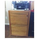 2 Drawer Wooden File Cabinet No Key