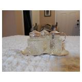 Silver Leaf Salt, Pepper, Sugar Set