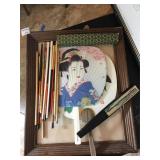 Japanese Art, Fans & Chopsticks