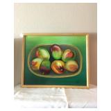 Fruits In A Bowl, Oil On Canvas