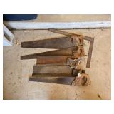 Vintage Hand Saws x5 1 Square