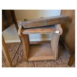 Wooden Shelf 16"x13.5"x10" And Wooden Box