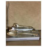 Salad Tong, Silver Plate Pierced Spoon, One