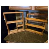 2 Wooden Shelves 16"x14.5"x3