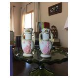 Wedgwood Style Vase x2 Made In Japan