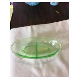 Depression Green Glass Candy Dish