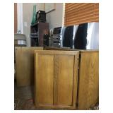 Wooden Cabinet Contents Included Damaged