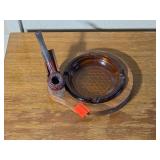Ashtray & Pipe On A Stand
