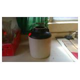 Vintage Stoneware Crock with Wire Handle No Lid