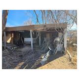Contents of Garage Bays. Wood, Animal Cages