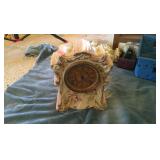 Antique Ansonia 'Choctaw' Porcelain Mantel Clock