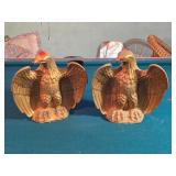 Ceramic Eagle Statue x2