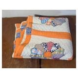 Vintage Dresden Plate Quilt Handmade 76'x120'