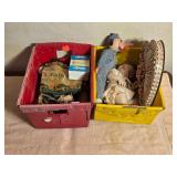 Lamp, Candle, Napkin Holder, Brass Box