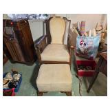 Vintage Highback Cane Rocking Chair